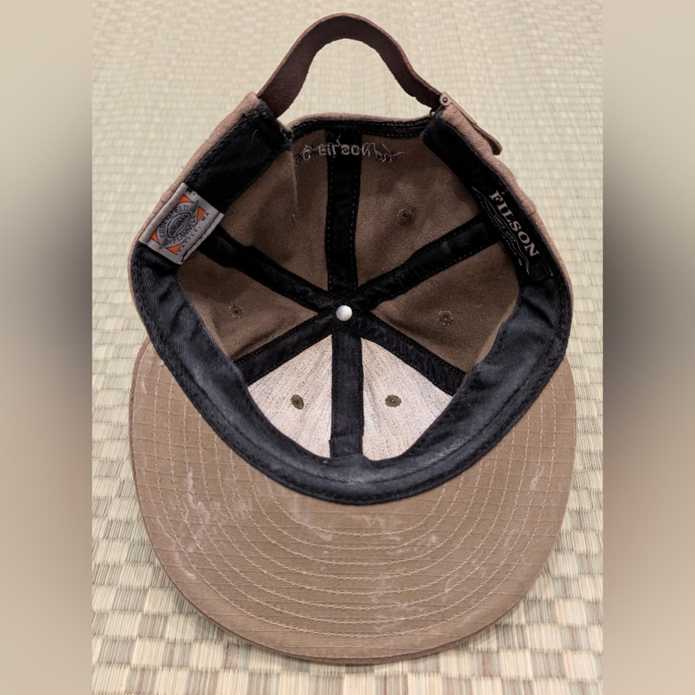 RARE Filson x Ebbets Field Flannels Wool Hat Leather Strap Made in USA - Picture 6 of 10
